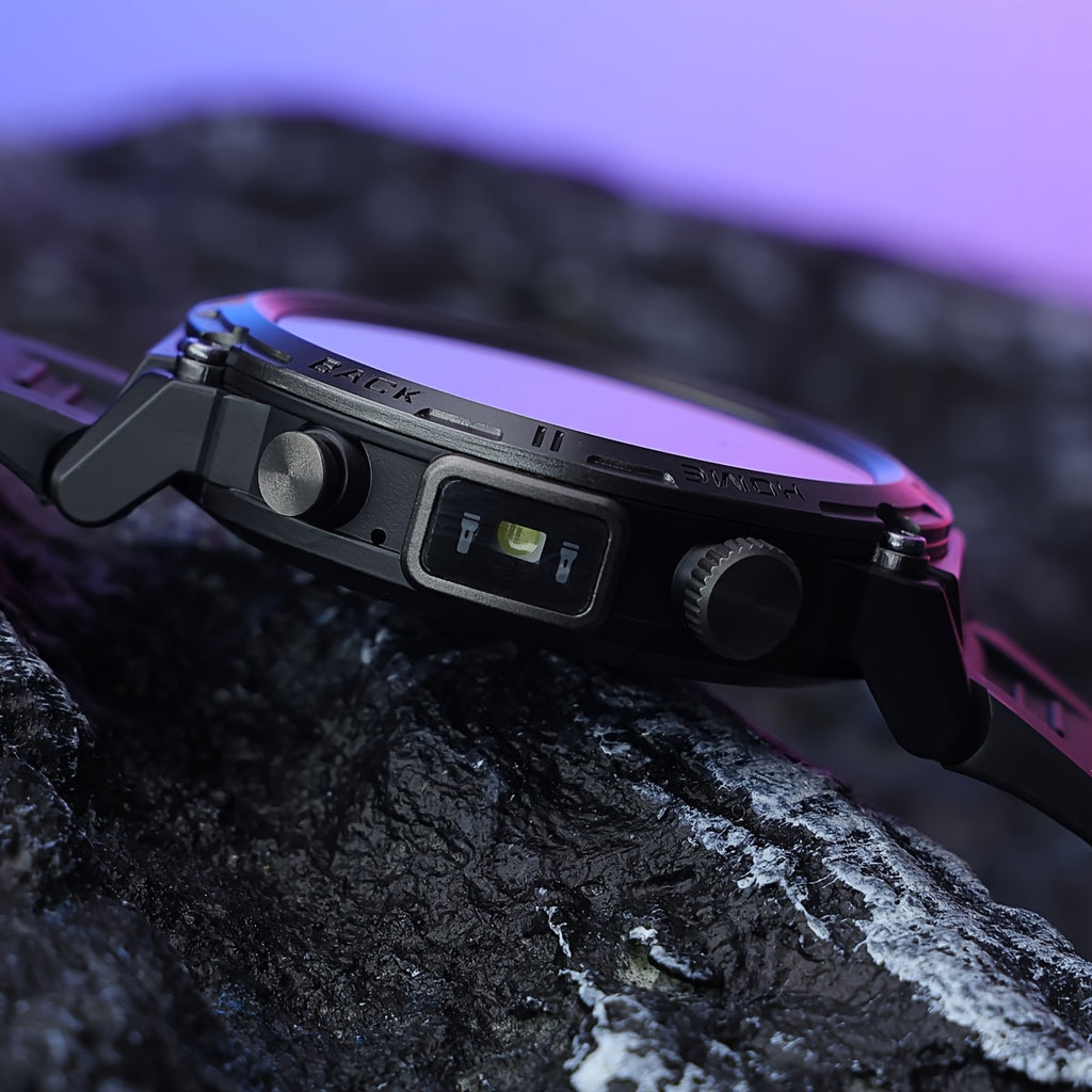 JELLOO Men'S Outdoor Sports Smartwatch with LED Flashlight, Pedometer, Call Answering, Music Control, Battery, 3ATM Waterproof, 360p Display, for iPhone & Android, Christmas Gifts For Boyfriends