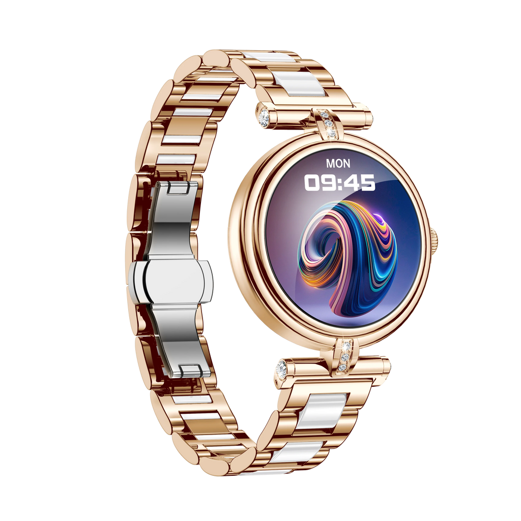 AK62 Smart Outdoor Sports Watch 3ATM Long-Life LED Stopwatch Timer AMOLED Display Leather Touch BT Compatible Android iPhone