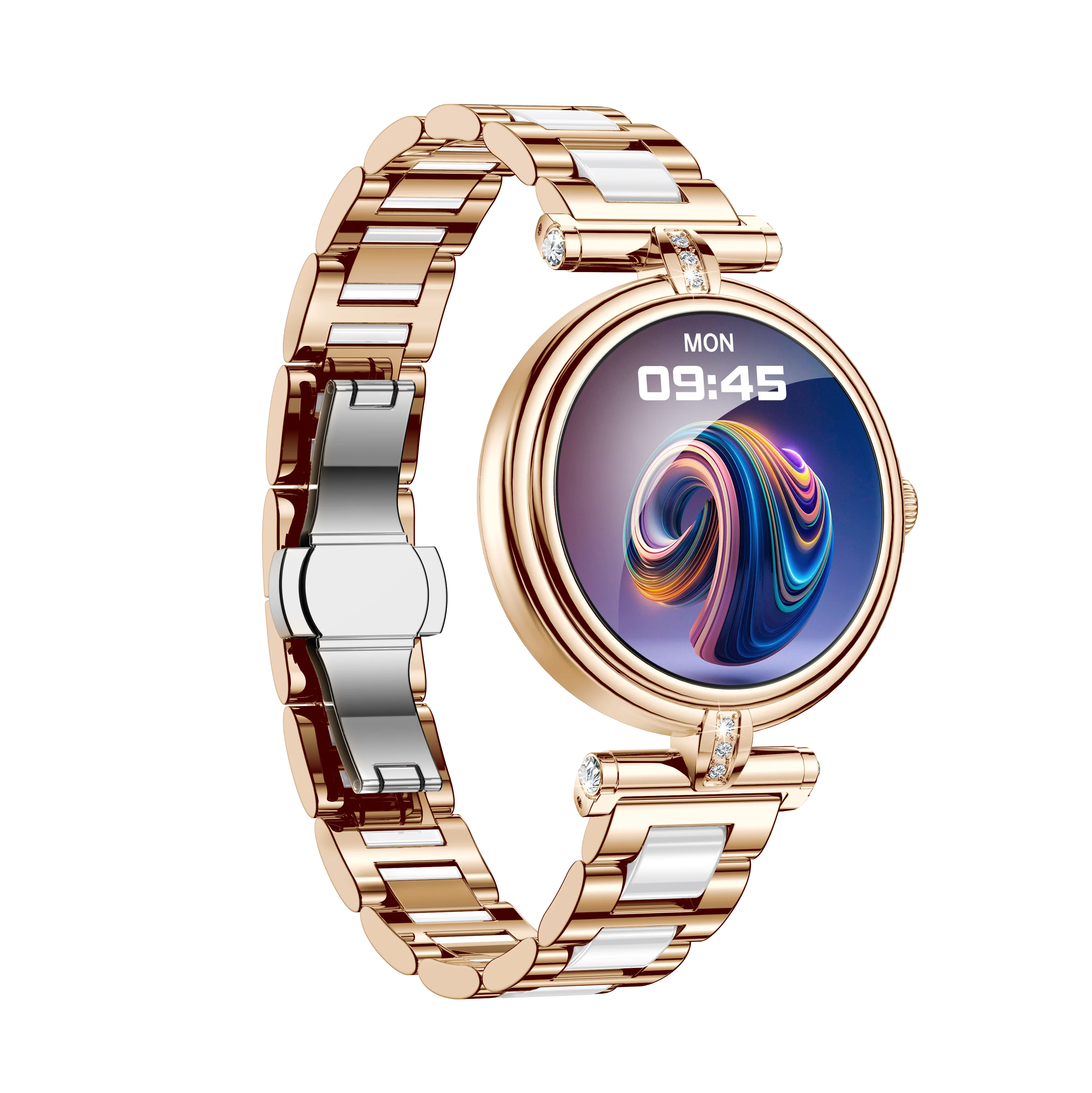 AK62 Smart Outdoor Sports Watch 3ATM Long-Life LED Stopwatch Timer AMOLED Display Leather Touch BT Compatible Android iPhone