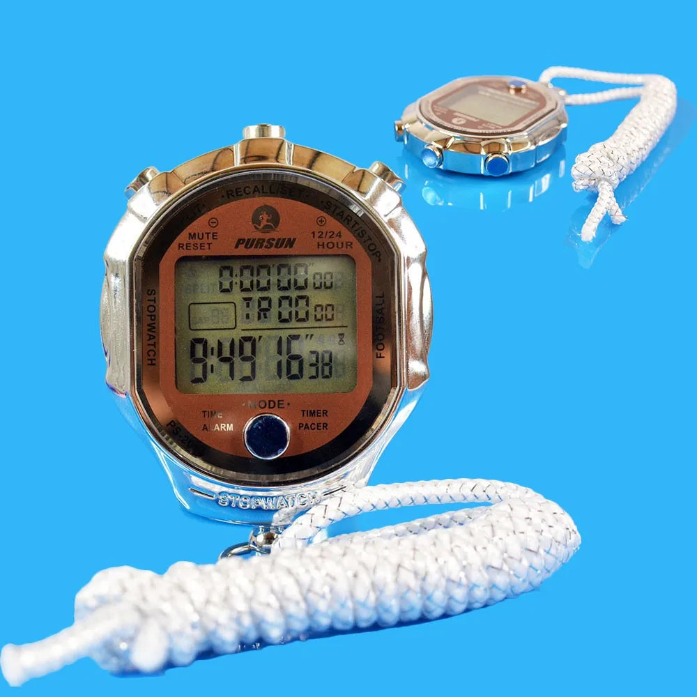 Sports Stopwatch  Timer Counter Second 1/1000 Chronograph Digital Stopwatch 1/1000 Second Sports Chronograph Counter Timer Watch