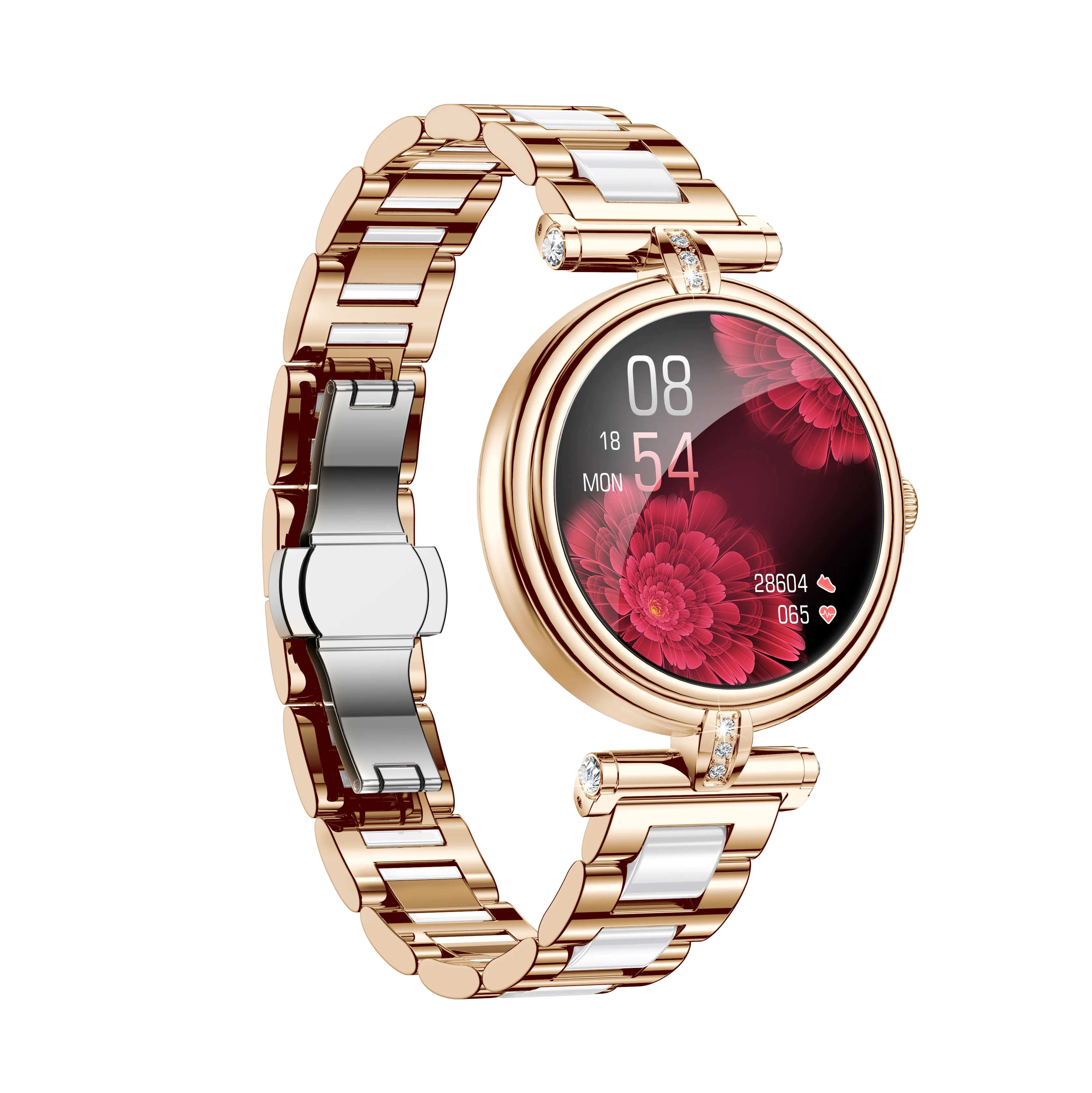 AK62 Smart Outdoor Sports Watch 3ATM Long-Life LED Stopwatch Timer AMOLED Display Leather Touch BT Compatible Android iPhone