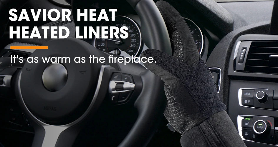 SAVIOR HEAT Heated Gloves Liner Rechargeable Battery Electric Heated Glove Men Women for Cycling Motorcycle Fishing Snowboard