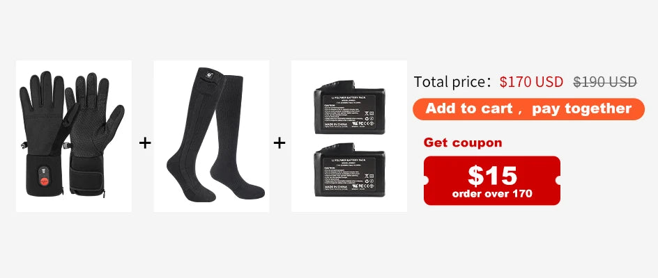 SAVIOR HEAT Heated Gloves Liner Rechargeable Battery Electric Heated Glove Men Women for Cycling Motorcycle Fishing Snowboard