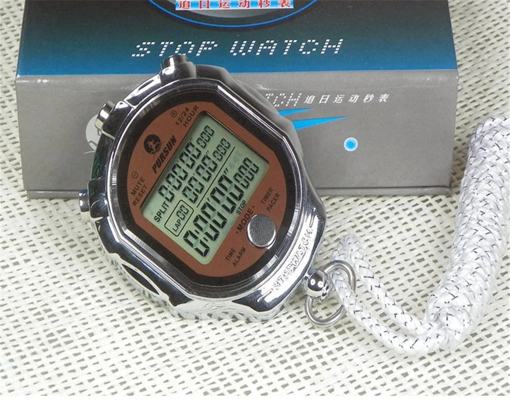 Sports Stopwatch  Timer Counter Second 1/1000 Chronograph Digital Stopwatch 1/1000 Second Sports Chronograph Counter Timer Watch