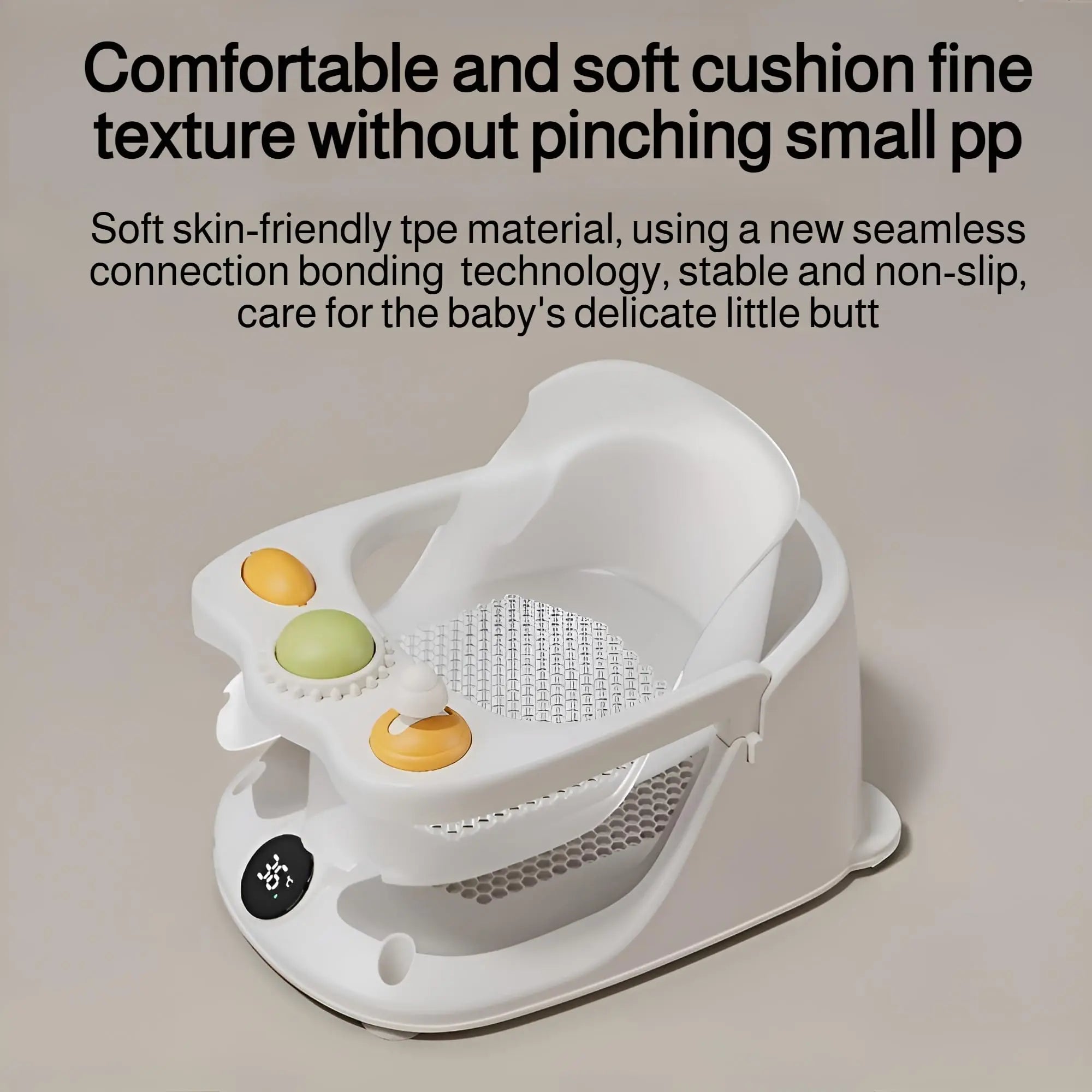 Baby Bath Seat for Babies 6 Months & Up - Bathtub Seats for Babies Sitting Up with Rinse Cup, Non-Slip, Comfortable, Infant Bath
