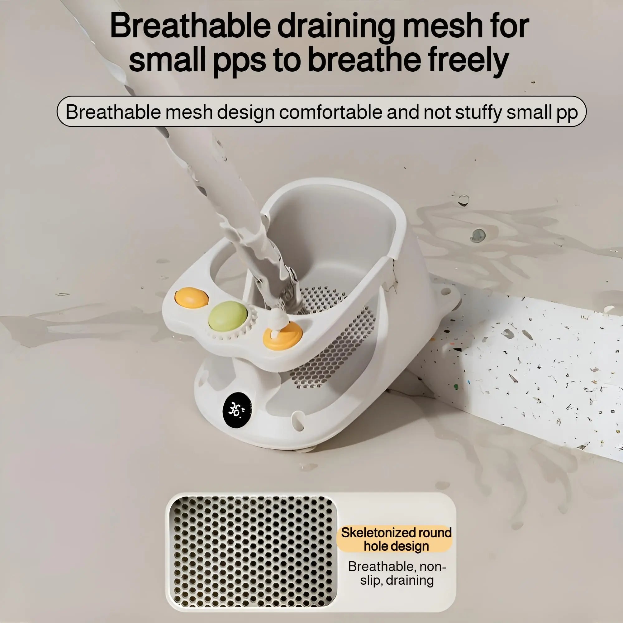 Baby Bath Seat for Babies 6 Months & Up - Bathtub Seats for Babies Sitting Up with Rinse Cup, Non-Slip, Comfortable, Infant Bath