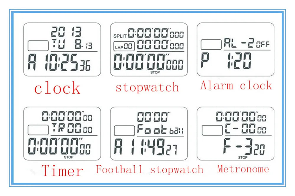 Sports Stopwatch  Timer Counter Second 1/1000 Chronograph Digital Stopwatch 1/1000 Second Sports Chronograph Counter Timer Watch