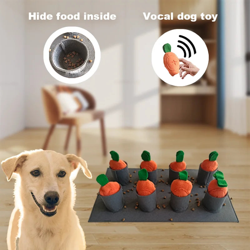 Pet Snuffle Mat for Dogs, Interactive  Feed Game, Encourages Natural Foraging SkillsVocal toy,Treat Indoor Outdoor Stress Relief