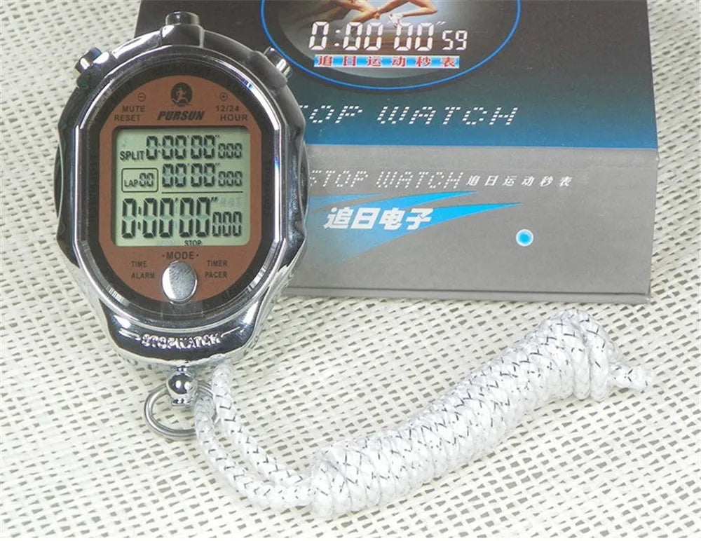 Sports Stopwatch  Timer Counter Second 1/1000 Chronograph Digital Stopwatch 1/1000 Second Sports Chronograph Counter Timer Watch