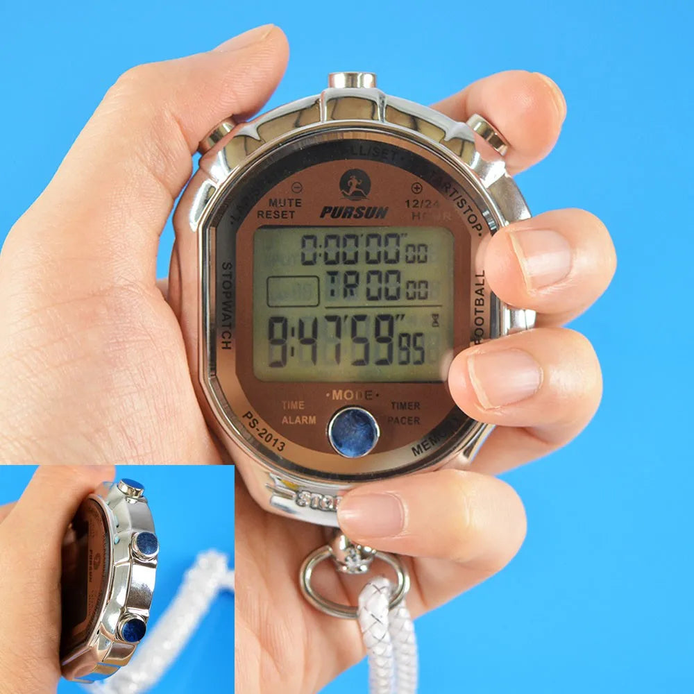 Sports Stopwatch  Timer Counter Second 1/1000 Chronograph Digital Stopwatch 1/1000 Second Sports Chronograph Counter Timer Watch