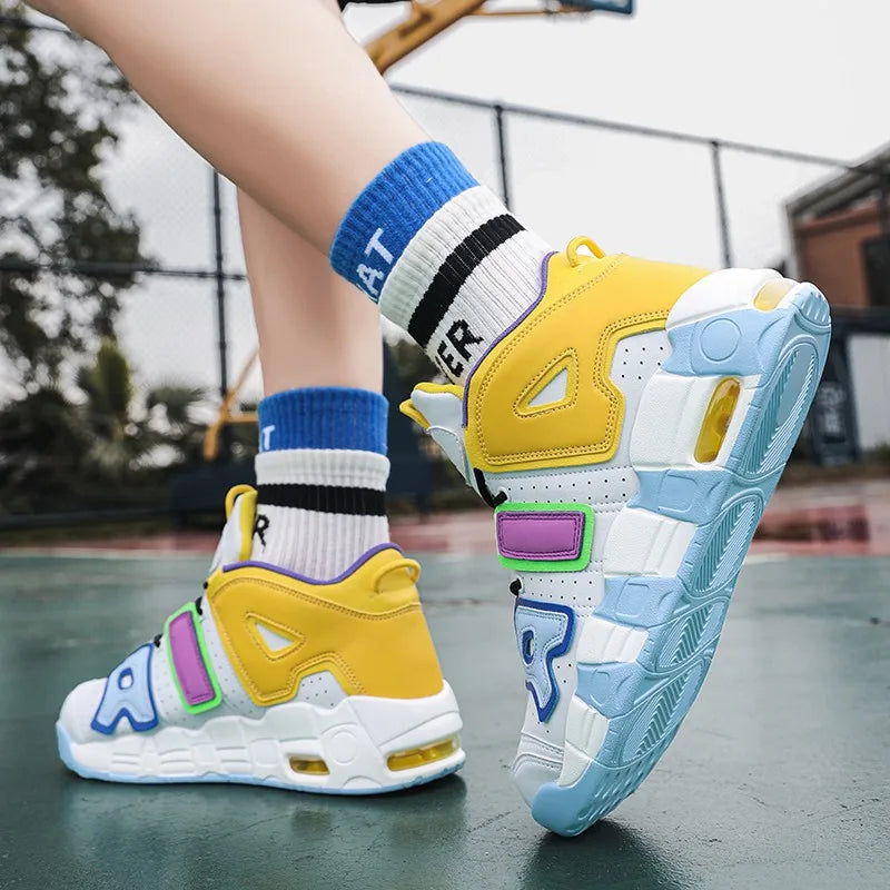 Men's Sports Shoes for Sneakers Mens Fitness Sport Leather Casual Basketball Shoes Women Breathable Running Couple Shoes