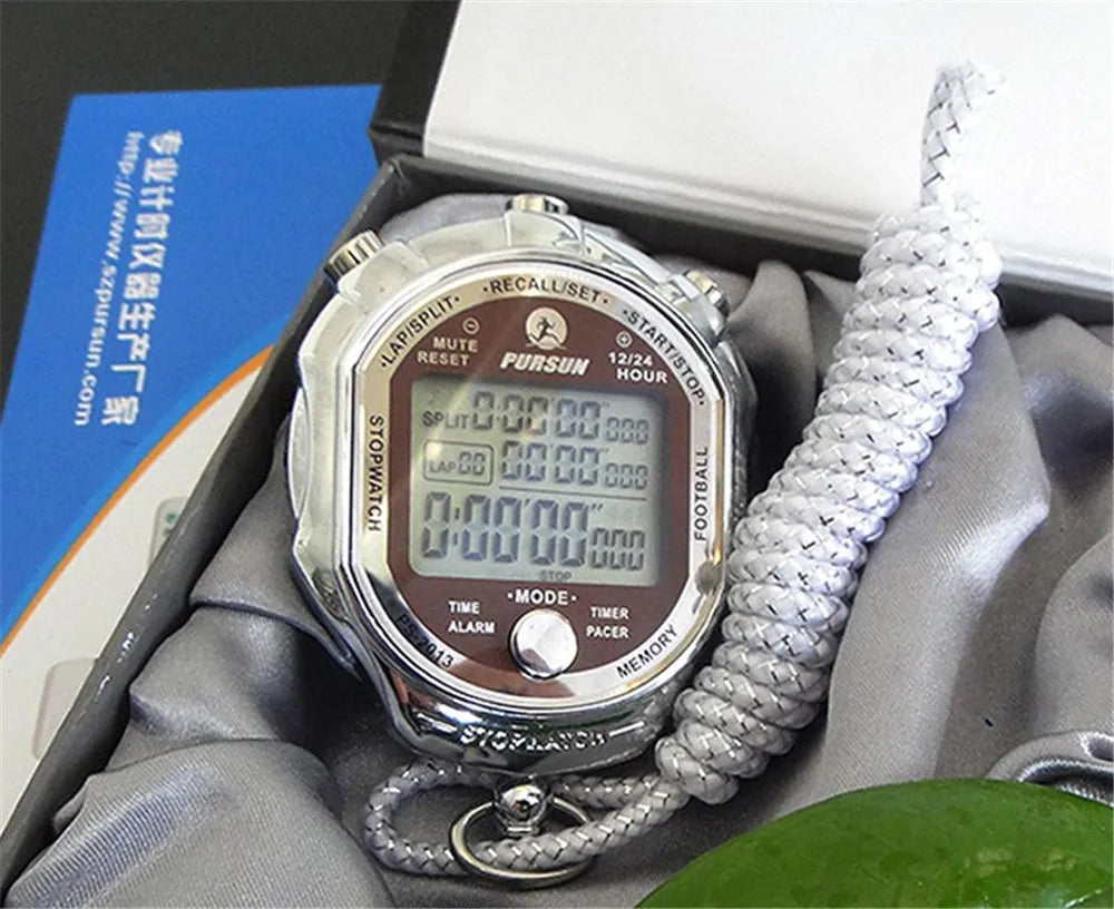 Sports Stopwatch  Timer Counter Second 1/1000 Chronograph Digital Stopwatch 1/1000 Second Sports Chronograph Counter Timer Watch