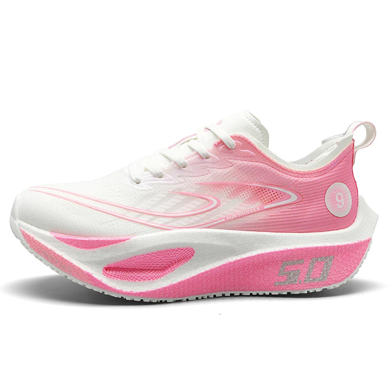 Sports Men Running Shoes Carbon Board Speciality Marathon  Breathable Lightweight Women's Comfortable Athletic Nonskid Sneakers