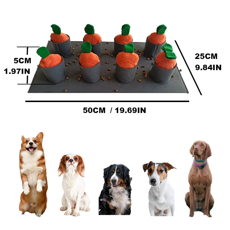 Pet Snuffle Mat for Dogs, Interactive  Feed Game, Encourages Natural Foraging SkillsVocal toy,Treat Indoor Outdoor Stress Relief
