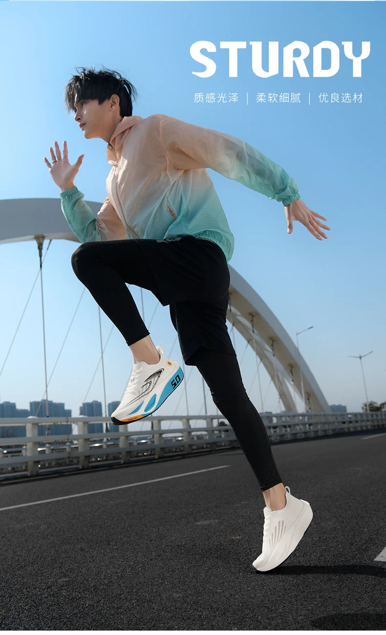 Sports Men Running Shoes Carbon Board Speciality Marathon  Breathable Lightweight Women's Comfortable Athletic Nonskid Sneakers