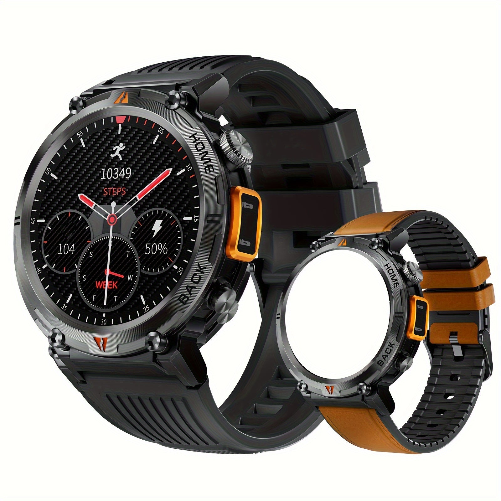 [JELLOO Smart Watch] JELLOO Sports Smart Watch | 1.45" HD Screen, Wireless Calling Function, LED Lighting, Zinc Alloy, Water-Resistant, Magnetic Charging, for Android & iPhone - Fitness Tracker, Pedometer, Modern Design, Wire